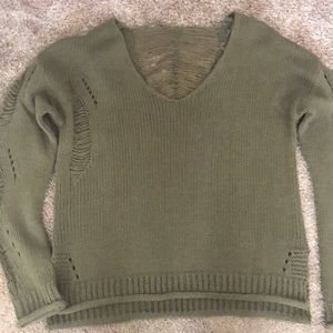 Oversized olive green sweater
